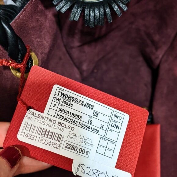 VALENTINO The Rope black fringe leather braided rope handle tote bag/Medium - Picture 13 of 14